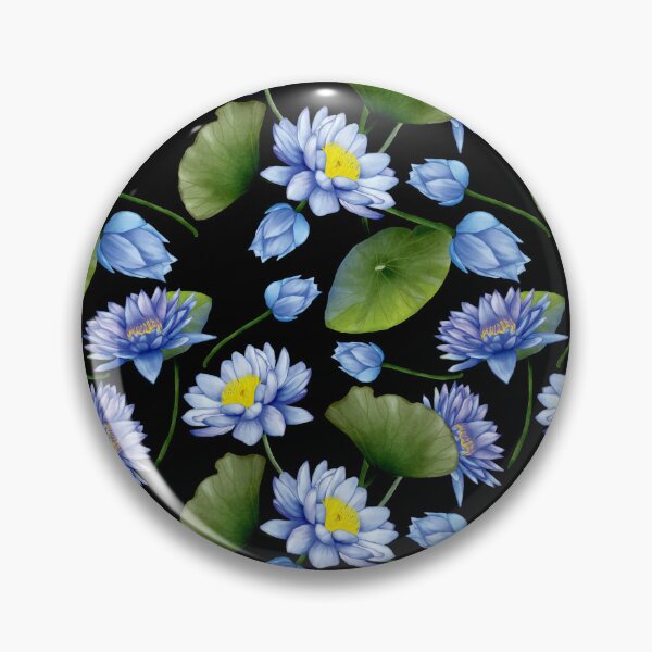 Item preview, Blue Lotus, Nymphaea Caerulea, Water Lily Pattern designed and sold by Orianah.