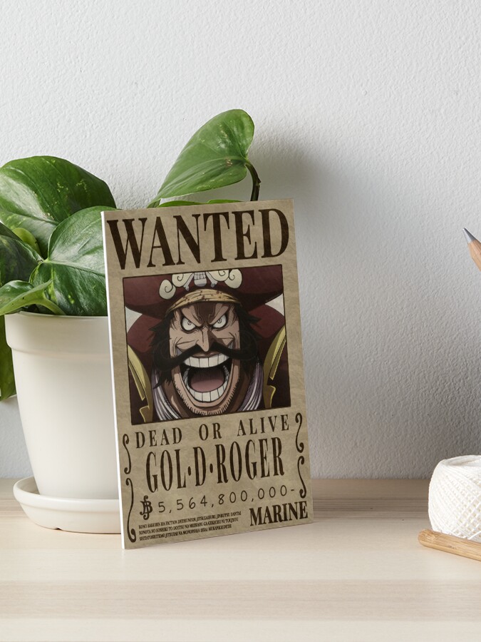 Gold Roger One Piece Wanted Poster Art Board Print for Sale by