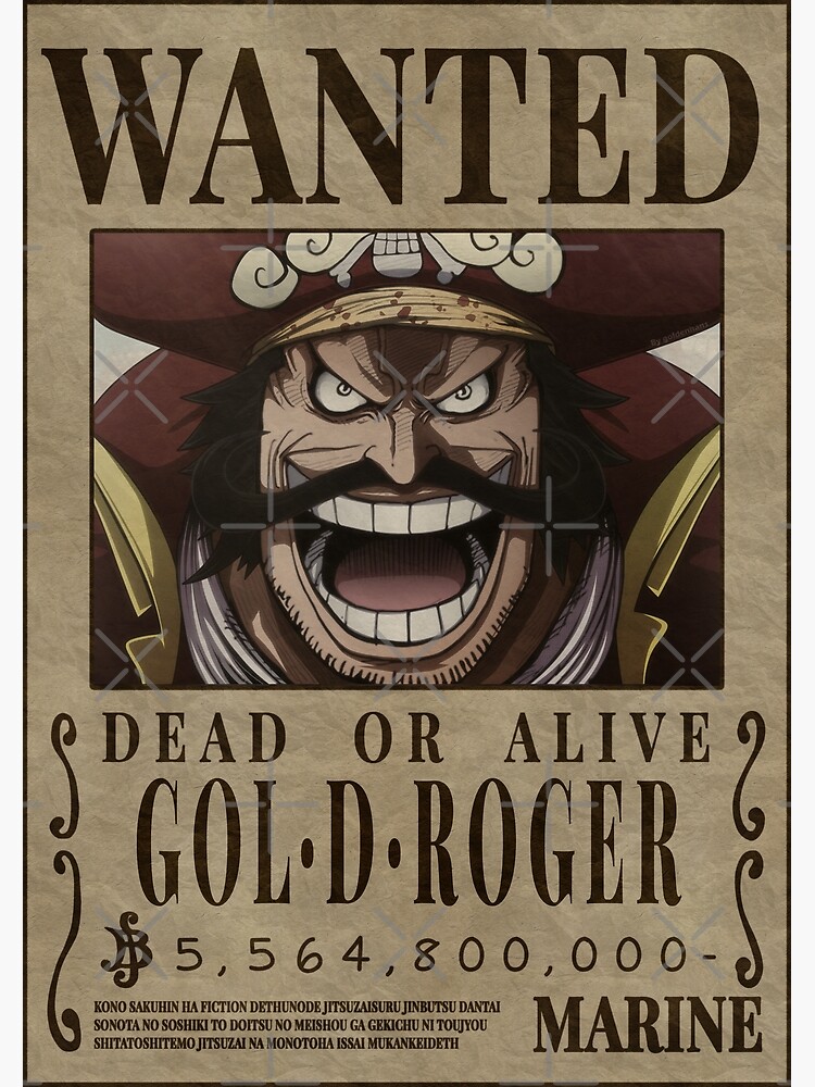 GOLD ROGER One Piece wanted Poster | Zazzle