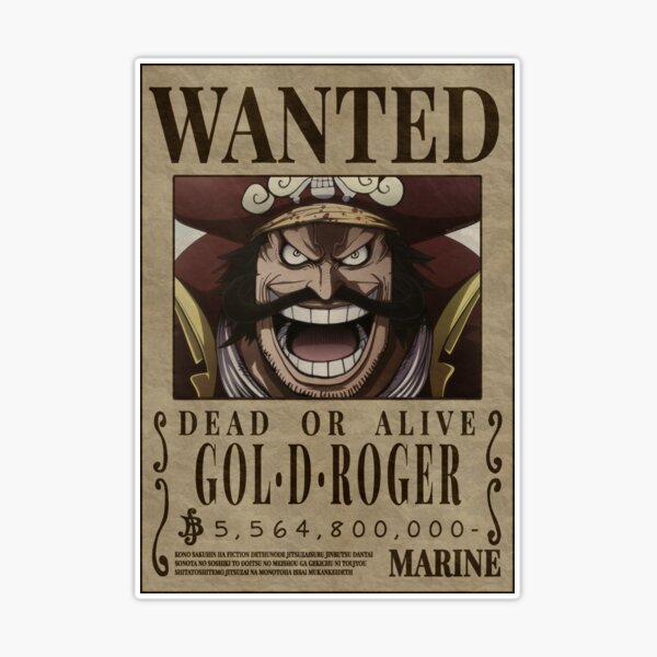 Gold Roger One Piece Wanted Poster Art Board Print for Sale by