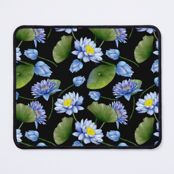 Item preview, Blue Lotus, Nymphaea Caerulea, Water Lily Pattern designed and sold by Orianah.