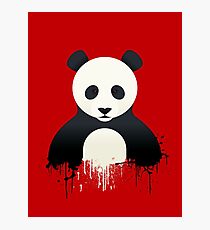 Panda Graffiti red Photographic Print