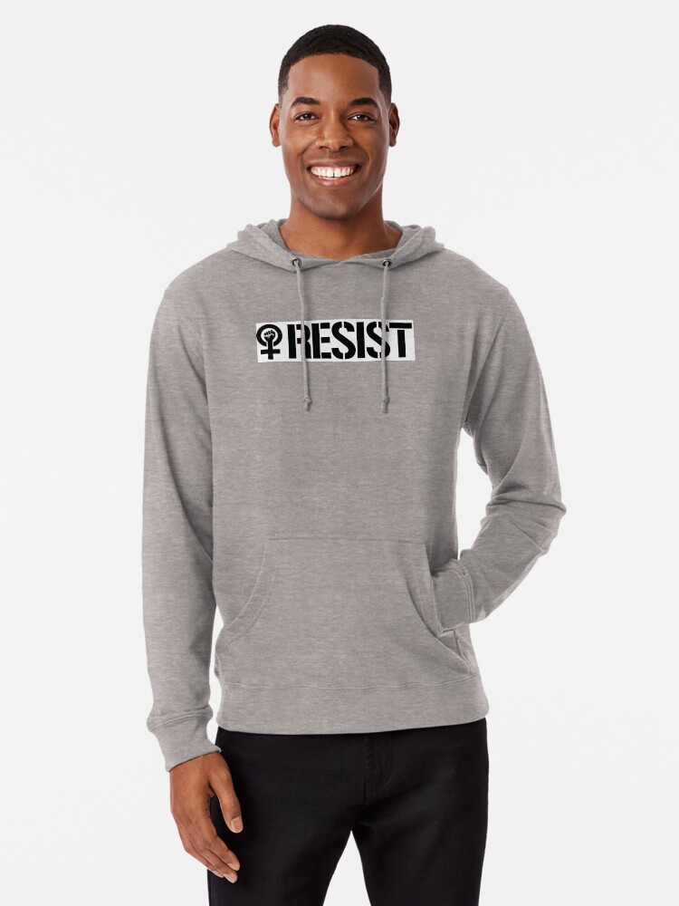 Imagen 1 de 5, Sudadera ligera con capucha con la obra Resista Pegatina para el parachoques, diseñada y vendida por partyfarty.