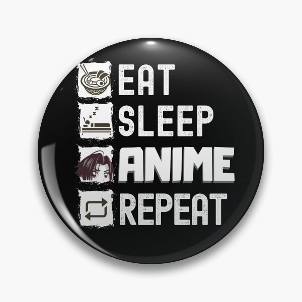 Item preview, Eat Sleep Anime Repeat Funny Quotes Gift For Men Women Anime Lovers designed and sold by JooArtPrints  ★★★★★.