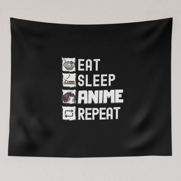 Item preview, Eat Sleep Anime Repeat Funny Quotes Gift For Men Women Anime Lovers designed and sold by JooArtPrints  ★★★★★.