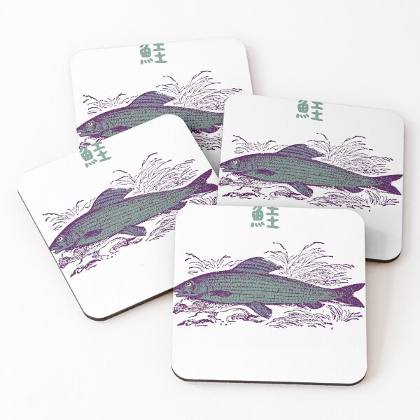 Item preview, Copy of Grayling 鮭 Old Vintage Fish Colorized designed and sold by Snoot-Store.