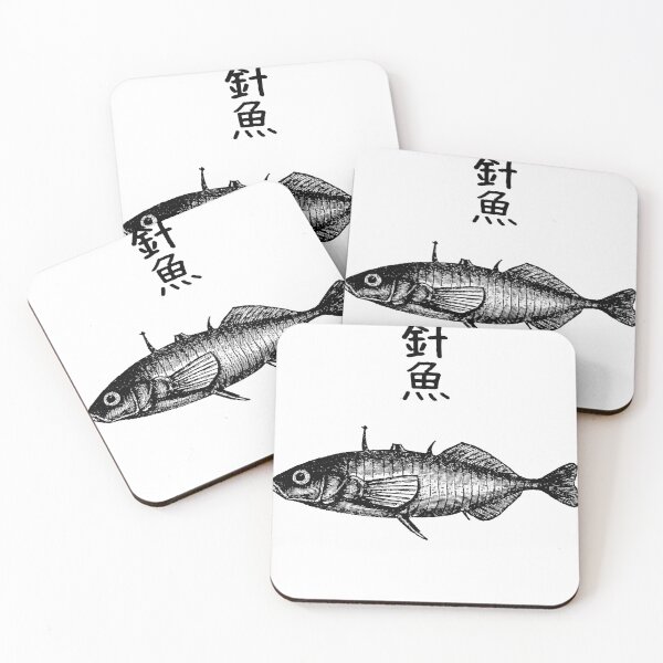 Item preview, Stickleback 針魚 Old Vintage Fish Black White designed and sold by Snoot-Store.
