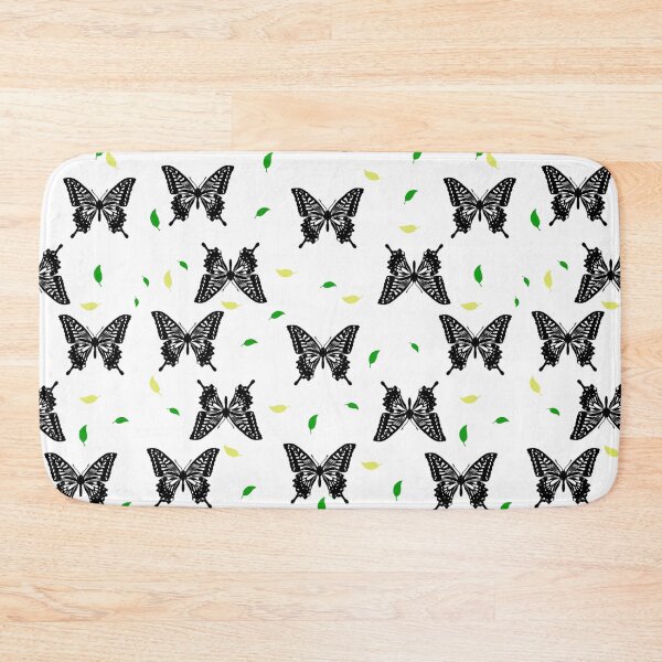 Item preview, Black Butterflies with yellow & green Fallen leaves designed and sold by Anna-cuteart3.