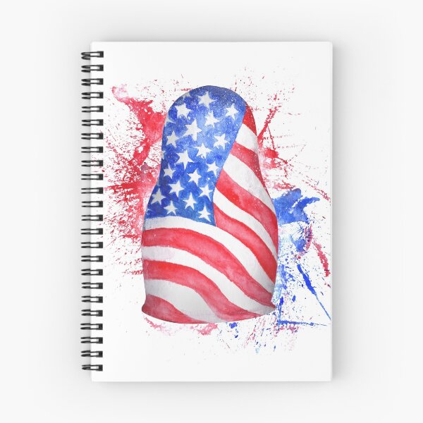 Item preview, Russian Doll with USA Flag designed and sold by kisikoida.