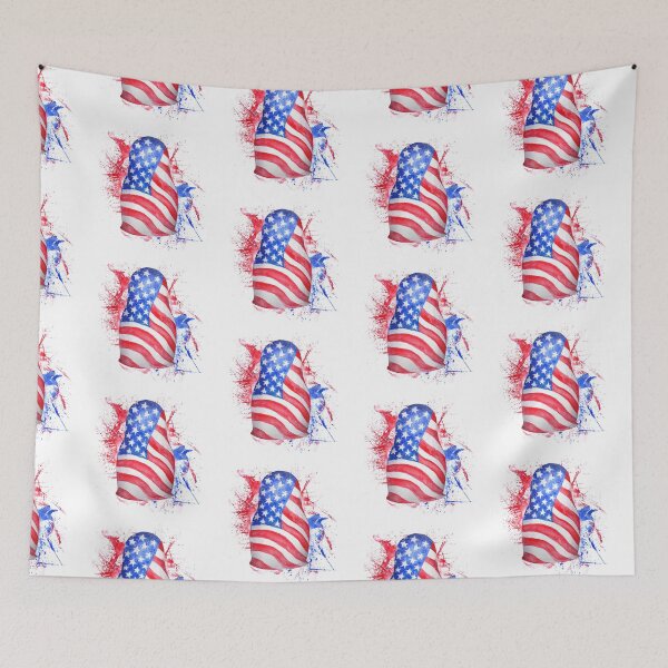 Item preview, Russian Doll with USA Flag designed and sold by kisikoida.