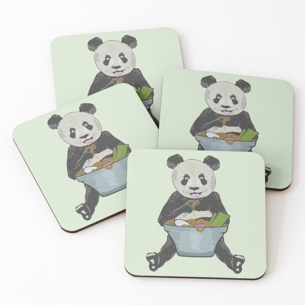 Item preview, Panda Bear Eating Noodle Bowl designed and sold by piedaydesigns.