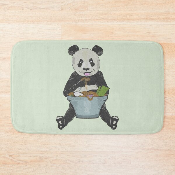 Item preview, Panda Bear Eating Noodle Bowl designed and sold by piedaydesigns.