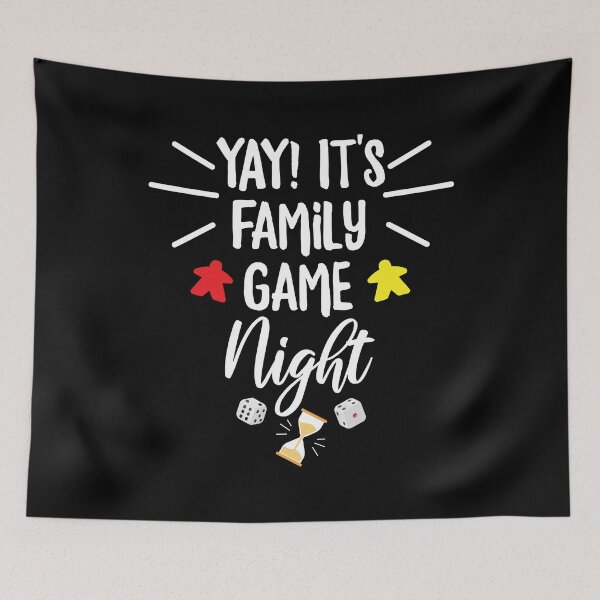 Item preview, YAY! It's Family Game Night - Board Game Players designed and sold by EstelleStar.