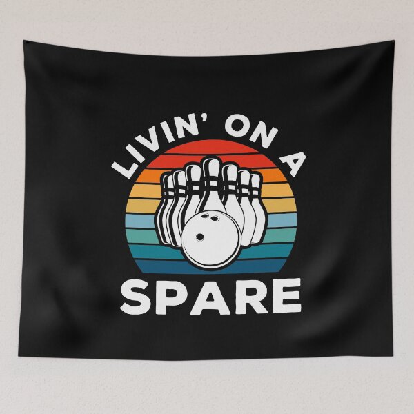 Item preview, Living on a Spare for Men Women, Funny Vintage Bowler & Bowling T-Shirt designed and sold by PrintOfi.
