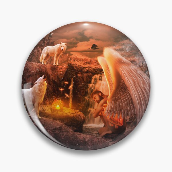 Item preview, Fantasy angel and wolf graphic designed and sold by Henrique-Photo.
