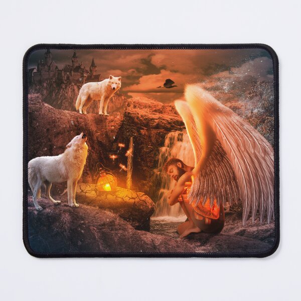 Item preview, Fantasy angel and wolf graphic designed and sold by Henrique-Photo.
