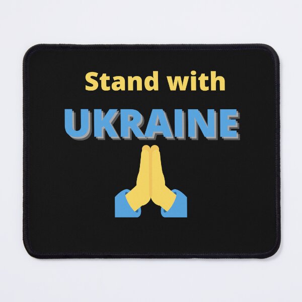Item preview, STAND WITH UKRAINE WITH PRAYING HANDS IN BLUE AND YELLOW designed and sold by DoloresAlaire.