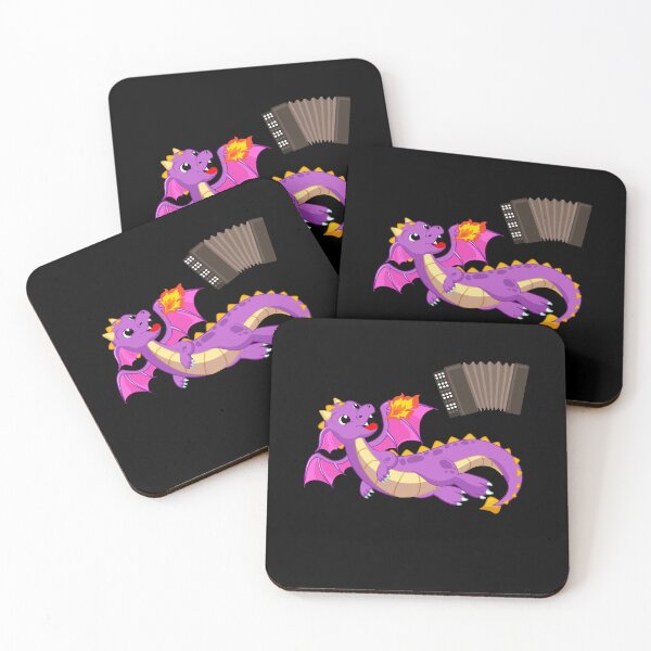 Item preview, Dragon Playing Accordion ,Funny Good Dragon Accordion Lovers Purple Design designed and sold by pedrored369.