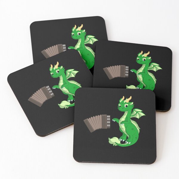 Item preview, Dragon Playing Accordion ,Funny Good Dragon Accordion Lovers Green Design designed and sold by pedrored369.