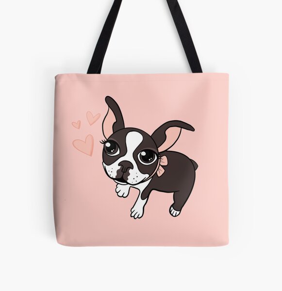 Joli bébé Boston Terrier Tote bag doublé