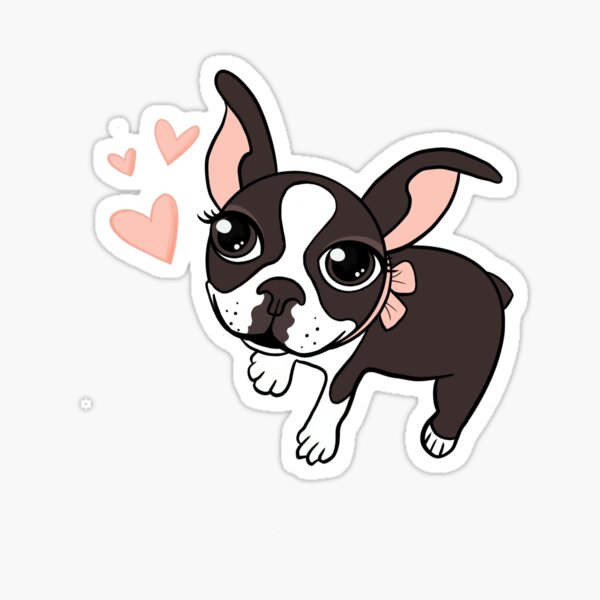 Joli bébé Boston Terrier Sticker
