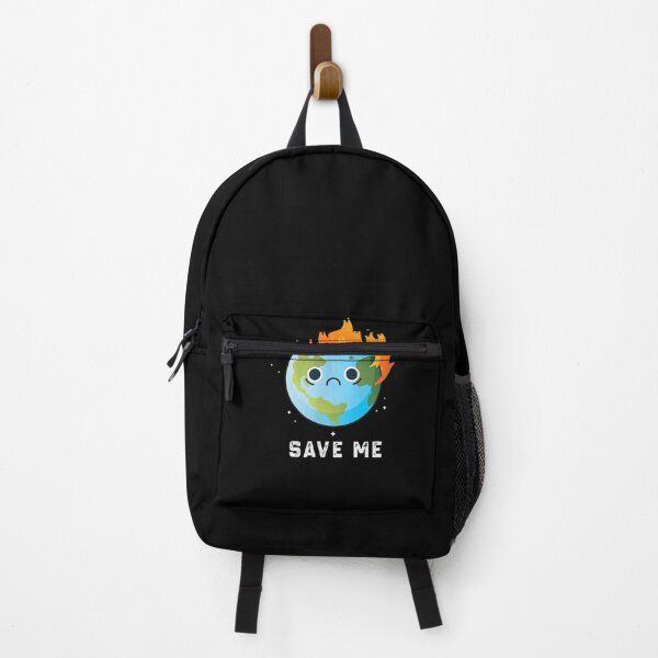 Item preview, SAVE ME Sad Earth Earth day Trash Tag Cute Funny STEM designed and sold by RobertEllisDC.