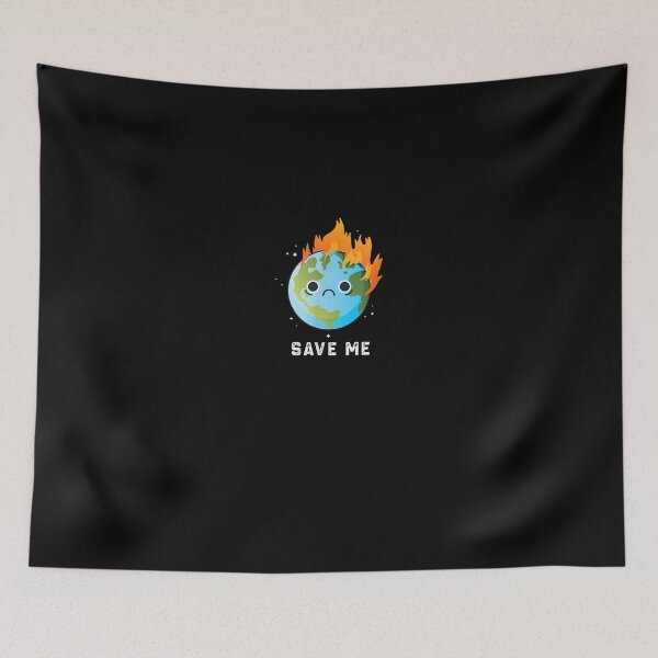 Item preview, SAVE ME Sad Earth Earth day Trash Tag Cute Funny STEM designed and sold by RobertEllisDC.