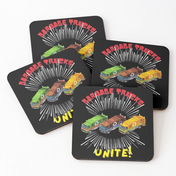 Item preview, Garbage Trucks Unite! designed and sold by MacAndMoose.