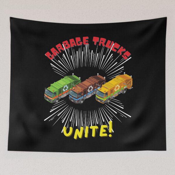 Item preview, Garbage Trucks Unite! designed and sold by MacAndMoose.