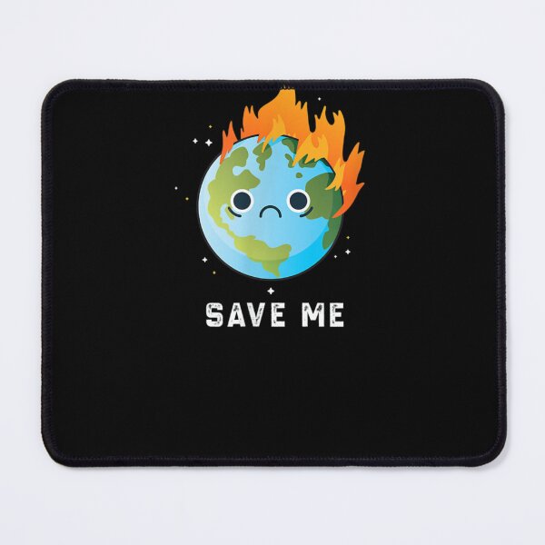 Item preview, SAVE ME Sad Earth Earth day Trash Tag Cute Funny STEM designed and sold by RobertEllisDC.
