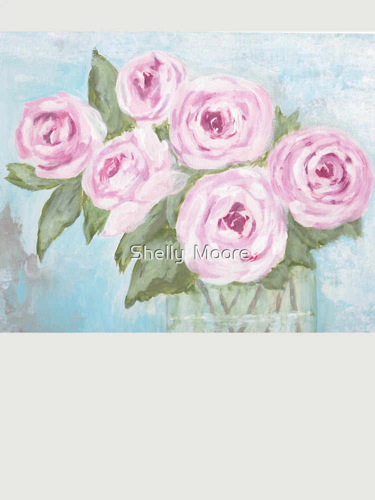 Thumbnail 6 of 6, Premium Oversized Sweatshirt, Pink Textured Roses designed and sold by Shelly Moore.