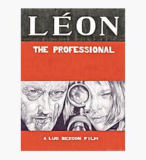 LEON hand drawn movie poster in pencil Photographic Print
