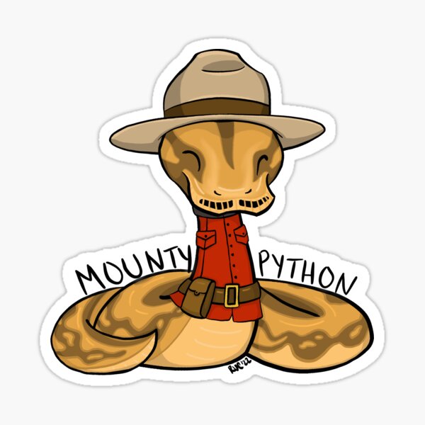 Artikel-Vorschau von Punnimals-Serie Mounty Python (mit Text), designt und verkauft von gingysaurusrex.