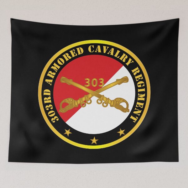 Item preview, Army - 303rd Armored Cavalry Regiment - Red - White X 300 designed and sold by Military Insignia Products.