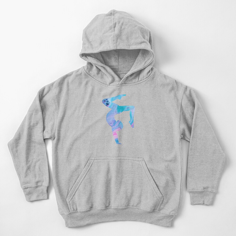 Stag Handstand - Rainbow Kids Pullover Hoodie