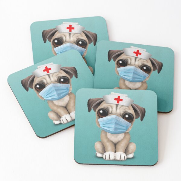 Item preview, Cute Pug Puppy Nurse designed and sold by JeffBartels.