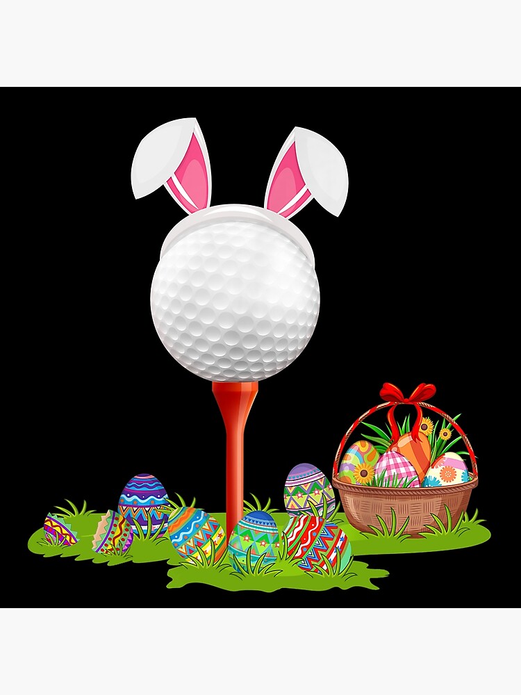 "Golf Easter Egg Hunting Bunny Golf Easter" Poster for Sale by