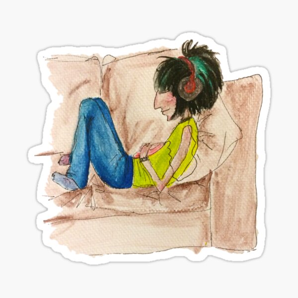 Jones on the sofa Sticker