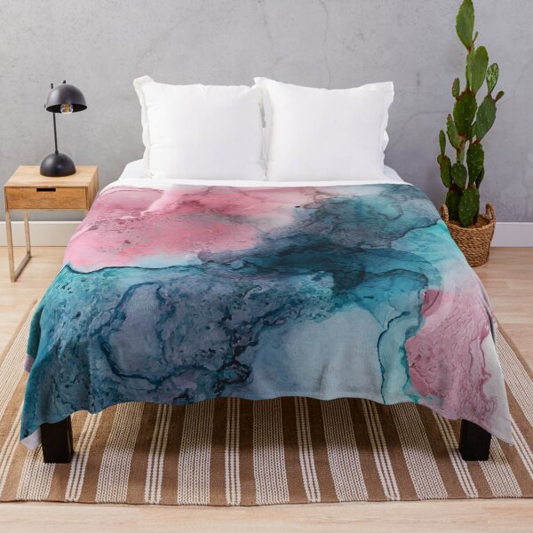 Item preview, Modern watercolor trendy art Blush pink and Blue abstract designed and sold by Cheeky Companions.