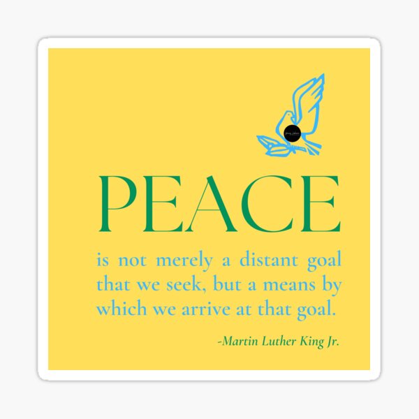 PEACE ON OUR PLANET EARTH BY YANNIS LOBAINA Sticker
