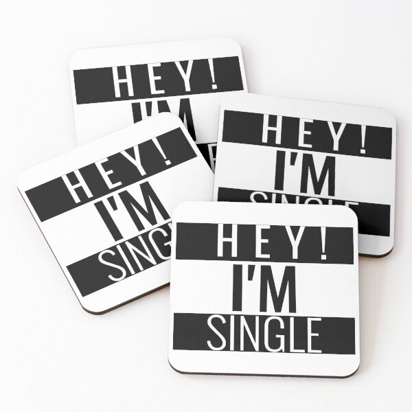 Item preview, HEY! I'M SINGLE FUNNY SINGLES QUOTE STICKER designed and sold by bestfunonline.