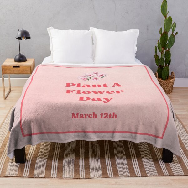 Item preview, Plant A Flower Day March 12th Pink Holiday Design designed and sold by debmund.