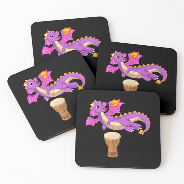 Item preview, Dragon Playing Djembe ,Funny Good Dragon Djembe Lovers Purple Design designed and sold by pedrored369.
