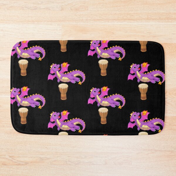 Item preview, Dragon Playing Djembe ,Funny Good Dragon Djembe Lovers Purple Design designed and sold by pedrored369.
