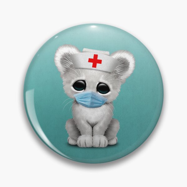 Item preview, Cute White Lion Cub Nurse designed and sold by JeffBartels.