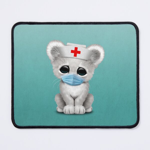 Item preview, Cute White Lion Cub Nurse designed and sold by JeffBartels.