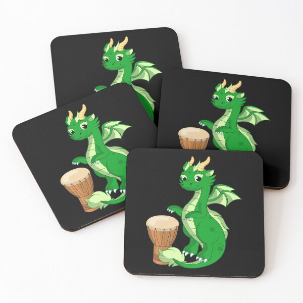Item preview, Dragon Playing Djembe ,Funny Good Dragon Djembe Lovers Green Design designed and sold by pedrored369.