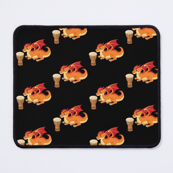 Item preview, Dragon Playing Djembe ,Funny Good Dragon Djembe Lovers Orange Design designed and sold by pedrored369.