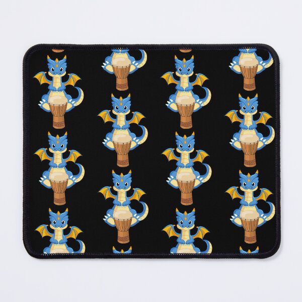 Item preview, Dragon Playing Djembe ,Funny Good Dragon Djembe Lovers Blue Design designed and sold by pedrored369.