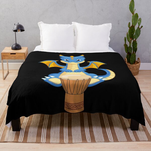 Item preview, Dragon Playing Djembe ,Funny Good Dragon Djembe Lovers Blue Design designed and sold by pedrored369.